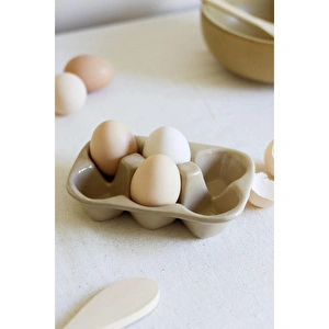 Beige & Stone Seramik Yumurtalık Saklama Servis Kabı görseli 6