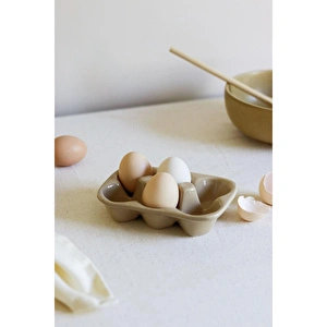Beige & Stone Seramik Yumurtalık Saklama Servis Kabı görseli 5