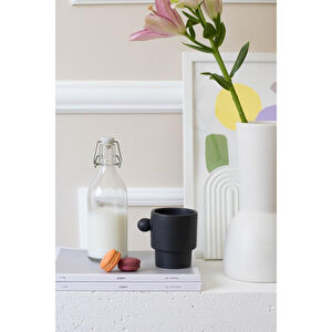 Beige & Stone Colorfull Coffe Collection Top Kulplu El Yapımı Seramik Kupa görseli 2