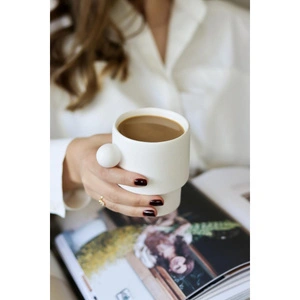Beige & Stone Colorfull Coffe Collection Top Kulplu El Yapımı Seramik Kupa görseli 3