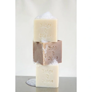 Beige & Stone Doğal Mutfak Seti | 11,5 Cm Çelik Sabunluk & Zeytinyağlı Katı Bulaşık Sabunu 200 Gr görseli 5