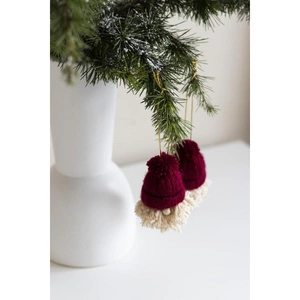 Beige & Stone Yılbaşı 2li Set Cüce Çam Ağacı Noel Baba Süs görseli 5