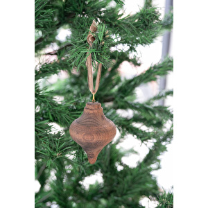 Beige & Stone X Den.ınteriors Yılbaşı Ahşap Topaç Noel Ağaç Süsü