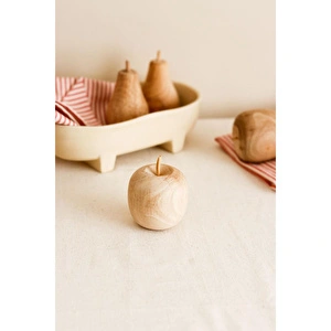 Beige & Stone Ahşap Elma Dekoratif Biblo Obje görseli 4