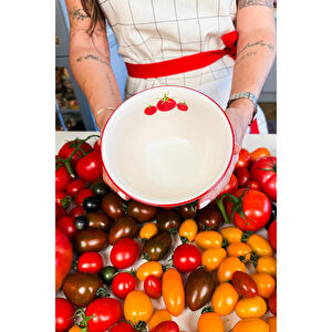 Rakle Pomodoro Stoneware 4'lü Çorba Kasesi Seti 15 Cm