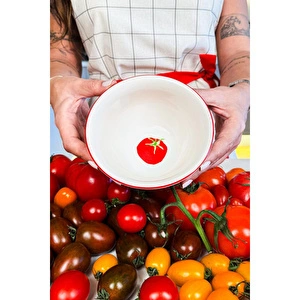 Rakle Pomodoro Stoneware 4'lü Çorba Kasesi Seti 15 Cm görseli 4