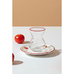 Rakle x Bengi Kurtcebe Pomodoro Stoneware 8 Parça Çay Seti 140 cc