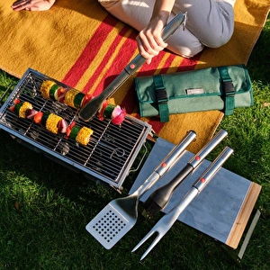 Joseph Joseph Grillout Uzatılabilir Saplı Paslanmaz Çelik Barbekü Spatulası görseli 5