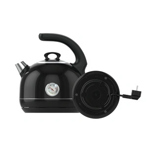 Premier Prk 1215c Retro Tasarımlı Analog Göstergeli Paslanmaz Çelik Hazneli Su Isıtıcısı Cool Touch Kettle Siyah Renk görseli 6