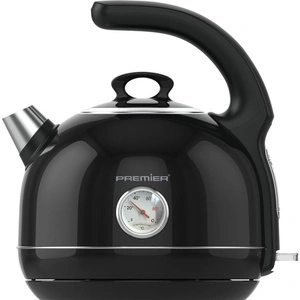 Premier Prk 1215c Retro Tasarımlı Analog Göstergeli Paslanmaz Çelik Hazneli Su Isıtıcısı Cool Touch Kettle Siyah Renk görseli 3