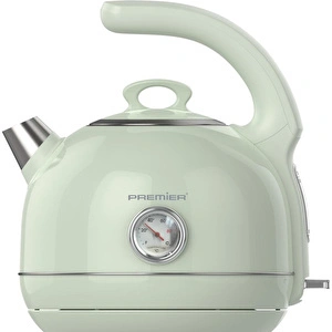 Premier Prk 1215c Retro Tasarımlı Analog Göstergeli Paslanmaz Çelik Hazneli Su Isıtıcısı Cool Touch Kettle Yeşil Renk görseli 3