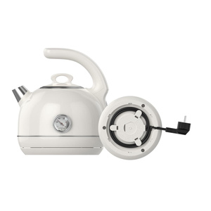 Premier Prk 1215c Retro Tasarımlı Analog Göstergeli Paslanmaz Çelik Hazneli Su Isıtıcısı Cool Touch Kettle Krem Renk görseli 6