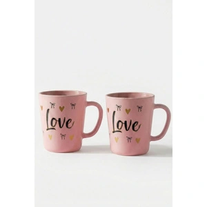 Rakle Love 2'li Kupa Seti Pembe 380 Cc görseli 6