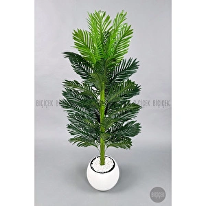 Biçiçek Yapay Areka Ağacı 160-180 Cm Beyazküre170cm görseli 5