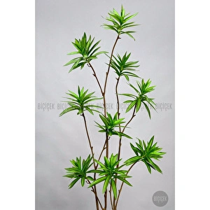 Biçiçek 160 Cm Dragon Bitkisi Yapay Dracaena Küre Saksıda Gri görseli 6