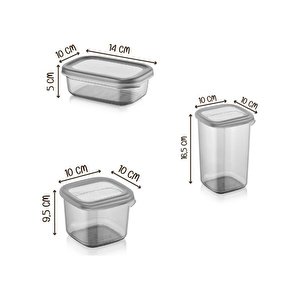 Vienev 15li Baharat Saklama Kabı Seti Avantajlı Paket 5x 0,40, 0,45, 0,55 Litre Etiketli Kaşıklı Süper Set Şeffaf görseli 4