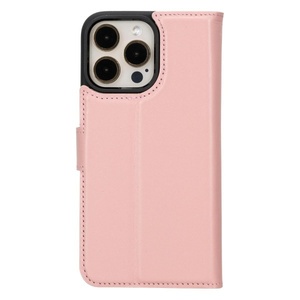 Bloominbag Bloomcase Apple Iphone 15 Pro Max (6.7") Peony Pink Hakiki Deri Çıkarılabilir Cüzdanlı Telefon Kılıfı görseli 4