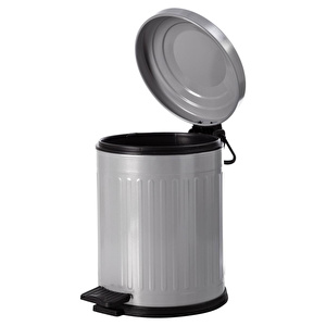 Mudo Home 5 Lt Pedalli Vintage Çöp Kovasi Gri̇