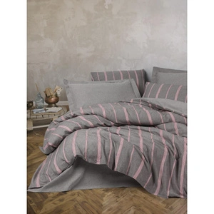 Cotton Box Ribbed Çift Kişilik Nevresim Takımı Barisan Gri