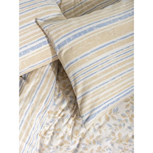 Cotton Box Flanel Tek Kişilik Nevresim Takımı Roof Mavi görseli 2