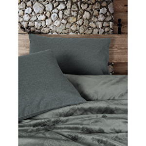 Cotton Box Velvet Çift Kişilik Nevresim Takımı Flossy Gri görseli 2