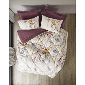 Cotton Box Tek Kişilik Uyku Seti Flos Bordo