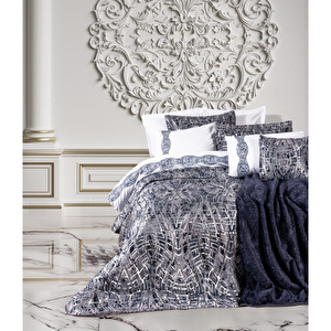 Cotton Box Platinium Çeyiz Seti Marissa Lacivert görseli 1