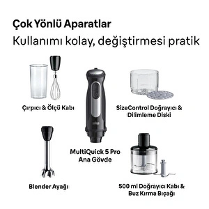 Braun Multiquick 5 Pro Mq55254mbk El Ble görseli 4