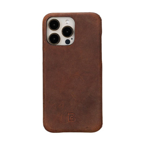 Bloominbag Bloomcase Apple Iphone 16 Pro (6.3") Saddle Brown Hakiki Deri Telefon Kılıfı