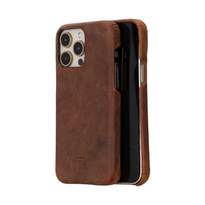 Bloominbag Bloomcase Apple Iphone 16 Pro (6.3") Saddle Brown Hakiki Deri Telefon Kılıfı