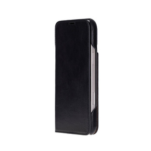 Bloomcase Magic Wallet Onyx Black Apple Iphone 17 Pro Max(6.9") Hakiki Deri Çıkarılabilir Cüzdanlı Telefon Kılıfı