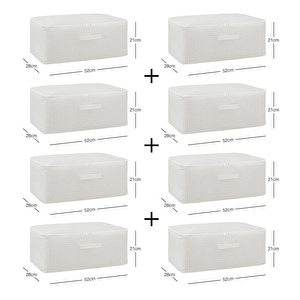 Home Wave 8'li Orta Boy Gri Pötikare Hurç Set 52 X 28 X 21 Cm görseli 5