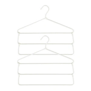 Ocean Home Textile 2'li 3 Katlı Ekru Renk Kumaş Kaplı Metal Giysi Askısı 42 X 41 X 0.5 Cm görseli 5