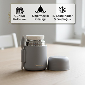 Bernardo Duo Yemek Termosu 500 Ml Gri görseli 5