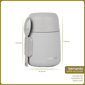 Bernardo Duo Yemek Termosu 500 Ml Gri