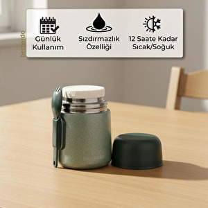 Bernardo Duo Yemek Termosu 500 Ml Yeşil görseli 5