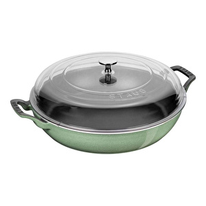 La Cocotte Sote Tenceresi Cam Kapaklı, 30 Cm, Adaçayı