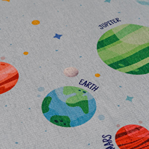 Itsy Bitsy Kids Spacey Çok Renkli Yıkanabilir Çocuk Halısı - 120x160cm