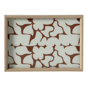 Mudo Home Soft Brown Dekorati̇f Tepsi̇ 31x42 Cm