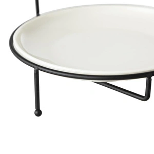 Mudo Home Gurme Standli Sunum 22cm - Si̇yah görseli 5