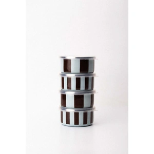 Emaylabxpeppythings Berry Emaye 4’lü Kapaklı Kase Çerezlik, Kahvaltılık, Reçellik, Zeytinlik, Sunumluk Seti 8cm 200 Ml görseli 5