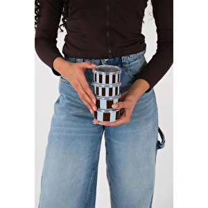 Emaylabxpeppythings Berry Emaye 4’lü Kapaklı Kase Çerezlik, Kahvaltılık, Reçellik, Zeytinlik, Sunumluk Seti 8cm 200 Ml görseli 2