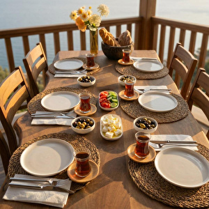 Bernardo Lily 12 Parça Kahvaltı Takımı Beyaz