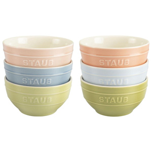 Staub Kase Seti Makaron Seramik | 12 Cm / 6-parça | Karışık Renkler