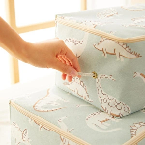 Ocean Home Textile 4'lü Çocuk Odası Dinozor Hurç Set 2 Adet 30 X 22 X 18 / 2 Adet 52 X 28 X 21 Cm