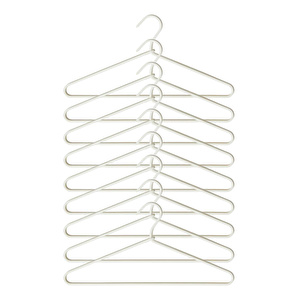 Ocean Home Textile 9'lu Ekru Renk Kumaş Kaplı Metal Giysi Askısı 21.5 X 42 X 0.5 Cm görseli 5