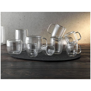 Zwilling Çift Camlı Kulplu 2'li Espresso Bardak Seti - 80 Ml