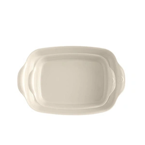 Emile Henry Fırın Kabı Dikdörtgen 2 Li Set Ekru/clay