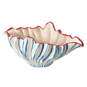 Mudo Home Blue Line Dekorati̇f Kase 42x24x18 Cm görseli 3