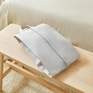 Ocean Home Textile Gri Balıksırtı Ayakkabı Düzenleyici Taşıma Çantası 22 X 40 X 9 Cm görseli 2